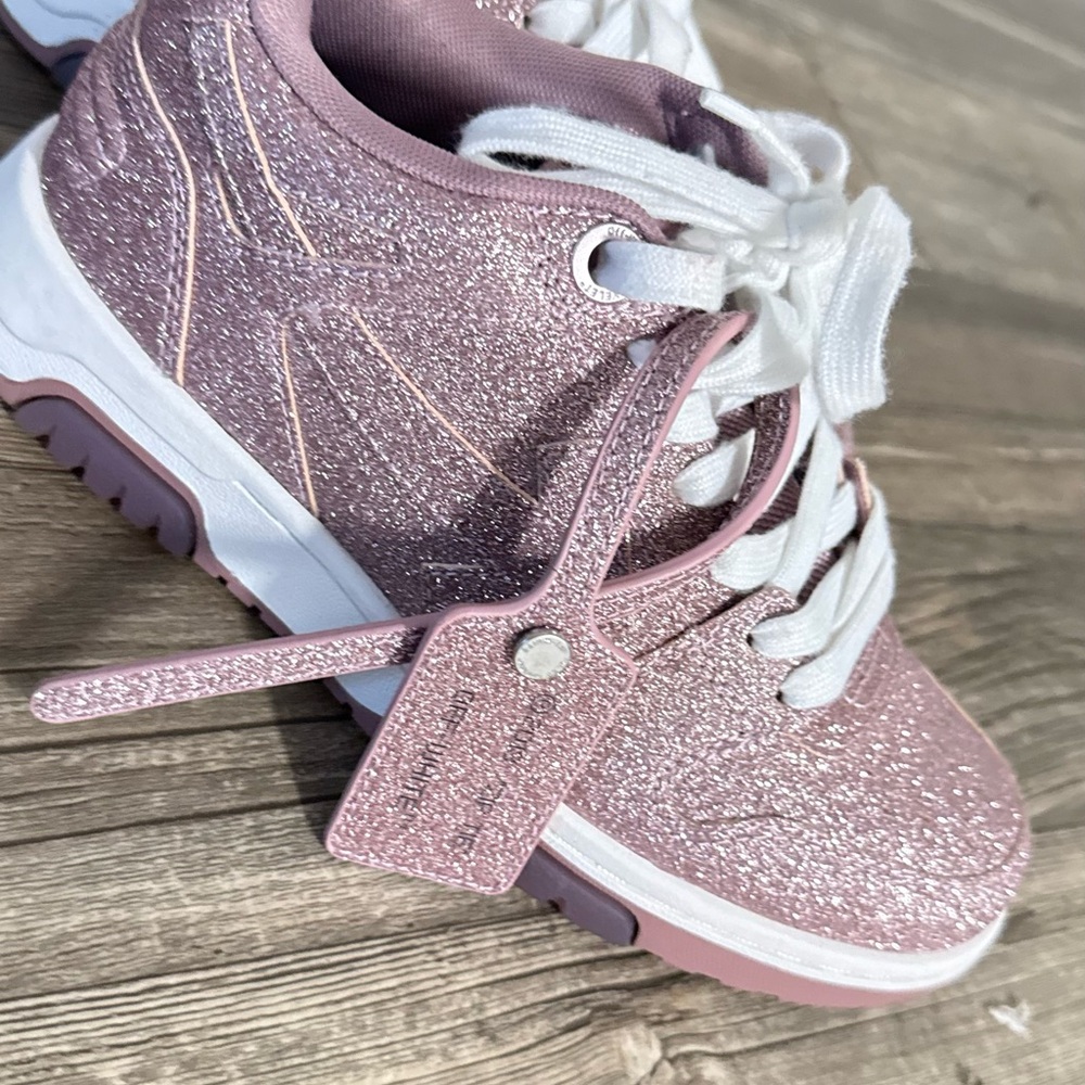 Off-White Glitter Pink Athletic Shoes